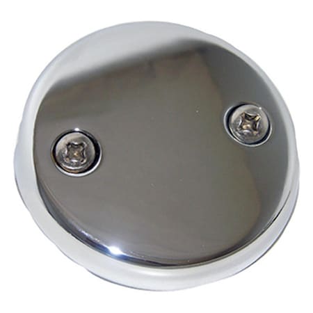 Larsen Supply Co 03-1425 2 Hole Chrome Drain Waste & Overflow Face Plate 664203